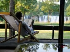 Restaurante Salto del Laja - vistas al río con piscina y tinaja, Saltos del Laja, Chile